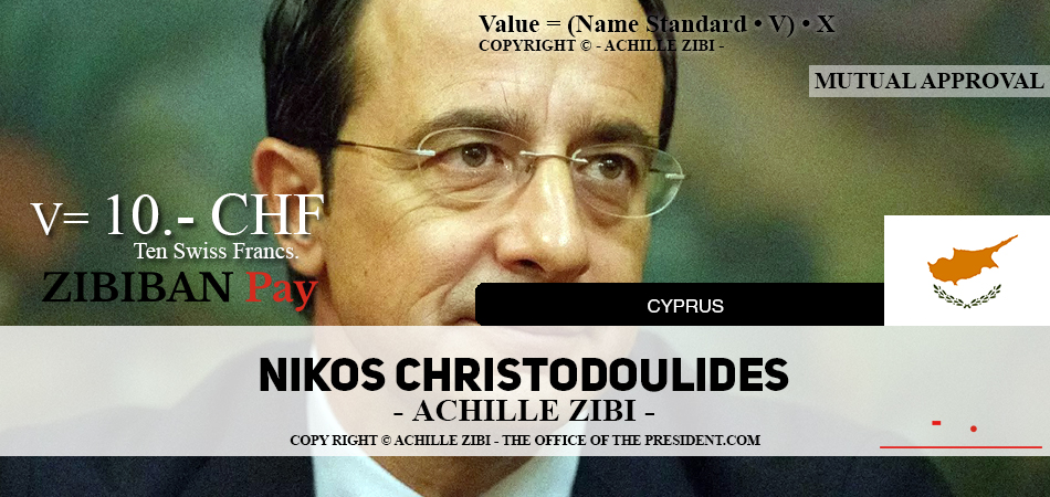 ACHILLE ZIBI - THE OFFICE OF THE PRESIDENT - NIKOS CHRISTODOULIDES