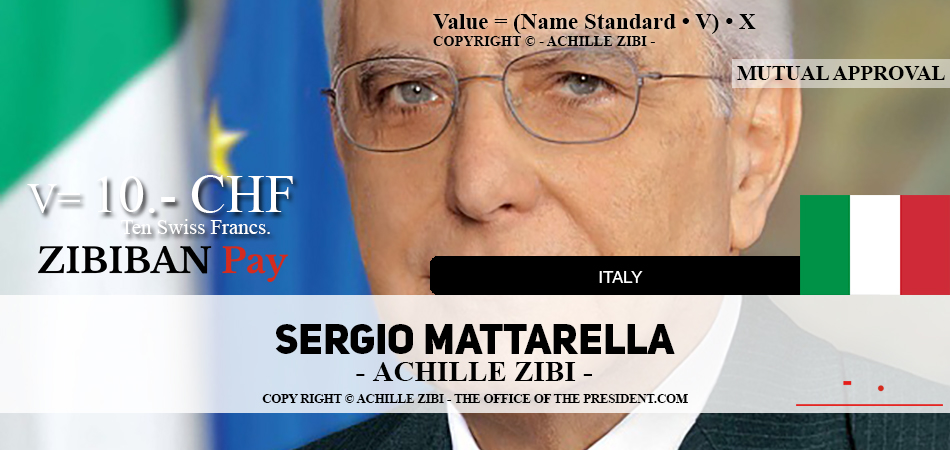 ACHILLE ZIBI - THE OFFICE OF THE PRESIDENT - SERGIO MATTARELLA