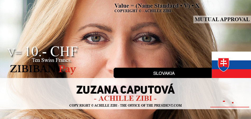 ACHILLE ZIBI - THE OFFICE OF THE PRESIDENT - ZUZANA CAPUTOVA