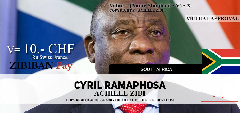 ACHILLE ZIBI - THE OFFICE OF THE PRESIDENT - CYRIL RAMAPHOSA