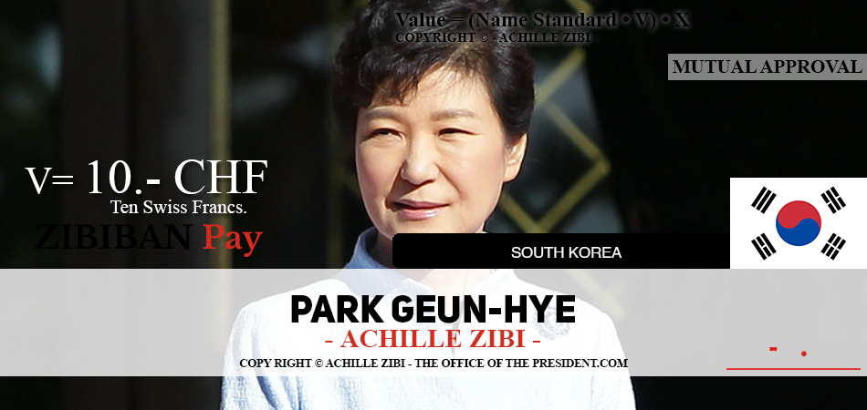 ACHILLE ZIBI - THE OFFICE OF THE PRESIDENT - PARK GEUN-HYE