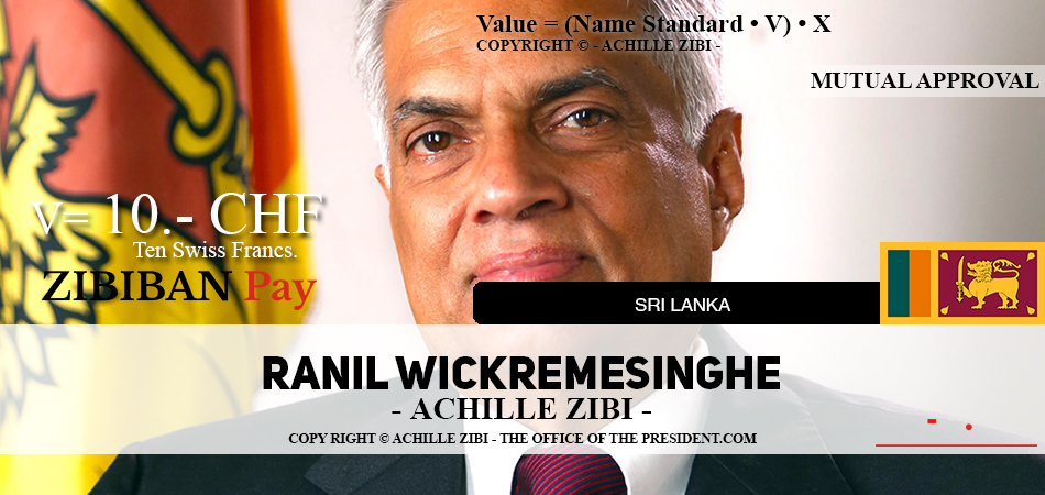 ACHILLE ZIBI - THE OFFICE OF THE PRESIDENT - RANIL WICKREMESINGHE