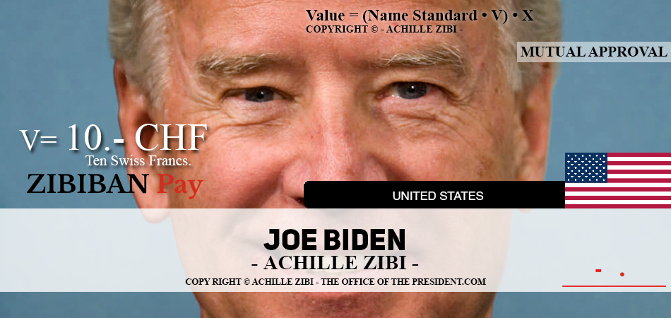 ACHILLE ZIBI - THE OFFICE OF THE PRESIDENT - JOE BIDEN